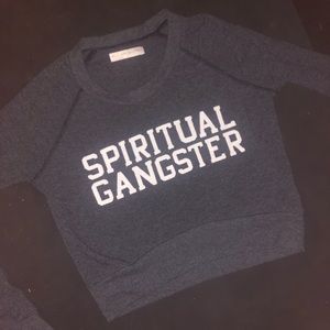 Spiritual Gangster Cropped Sweater
